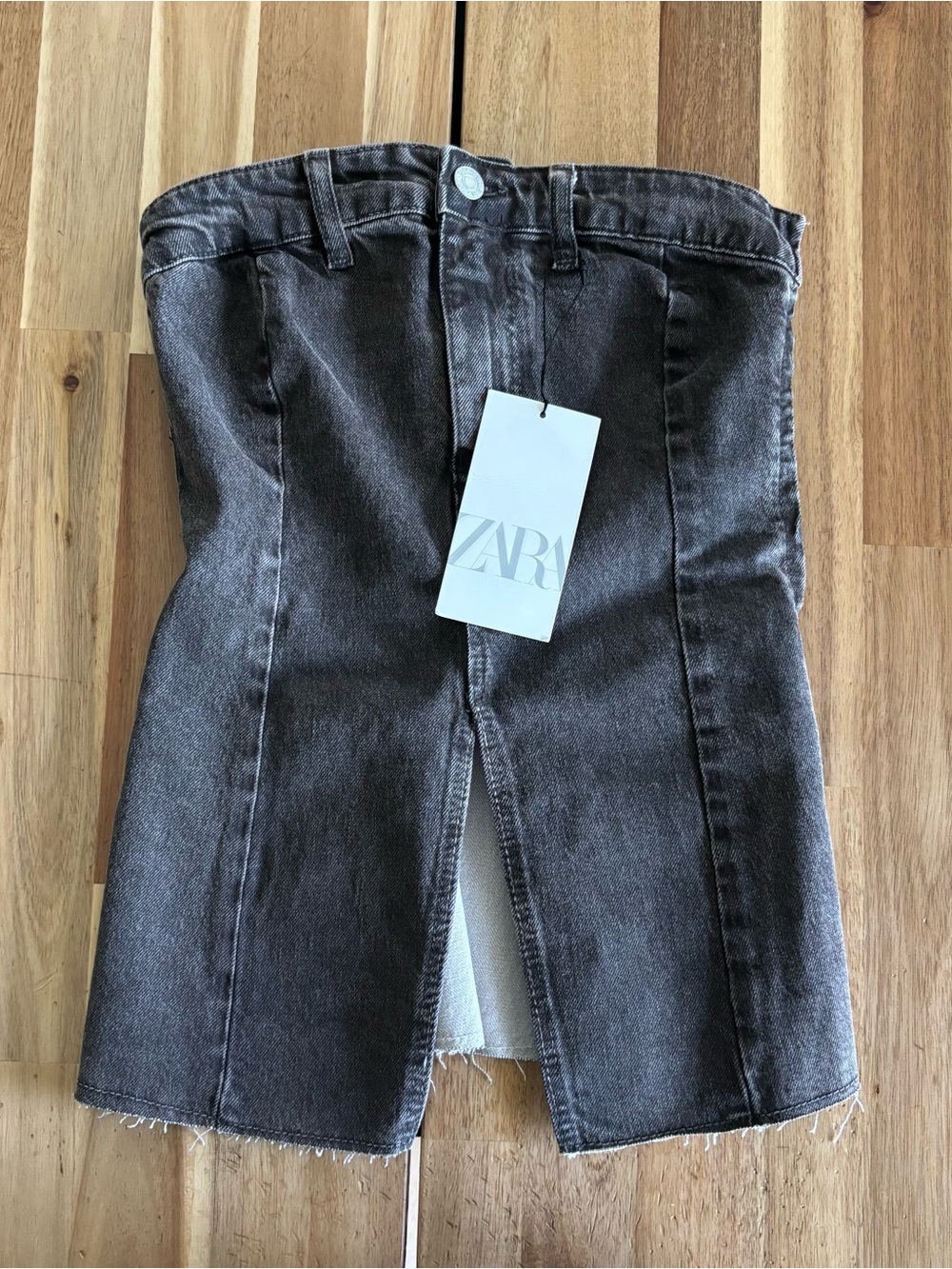 NWT ZARA Denim Tube Top